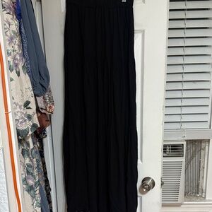 Women's Black Tiered Maxi Skirt - Lightweight Everyday Style